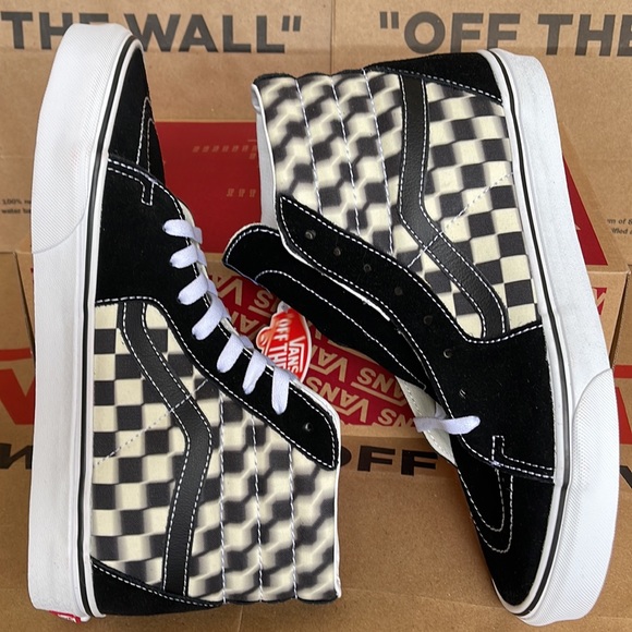 Vans Sk8-Hi Blur Checkerboard Black/Classic sneakers Men’s - Picture 12 of 16